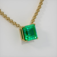 4.87 Ct. Emerald Necklace, 18K Yellow Gold 2