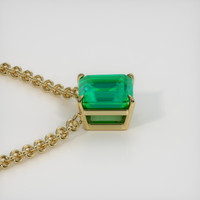 4.87 Ct. Emerald Necklace, 18K Yellow Gold 3