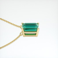 1.10 Ct. Emerald Necklace, 18K Yellow Gold 3
