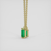 0.43 Ct. Emerald Necklace, 18K Yellow Gold 3