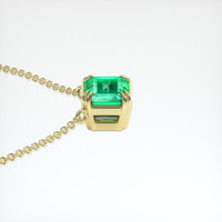 0.85 Ct. Emerald Necklace, 18K Yellow Gold 3