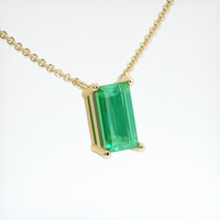 1.00 Ct. Emerald Necklace, 18K Yellow Gold 2