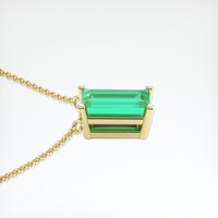 1.00 Ct. Emerald Necklace, 18K Yellow Gold 3