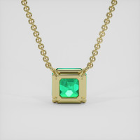 2.46 Ct. Emerald Necklace, 18K Yellow Gold 4