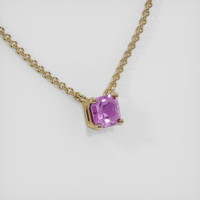 0.42 Ct. Purple Sapphire Necklace, 18K Yellow Gold 2