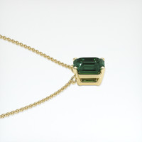 1.07 Ct. Bluish Green Sapphire Necklace, 18K Yellow Gold 3