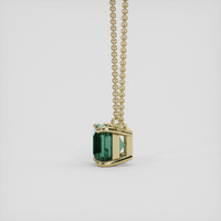 1.61 Ct. Bluish Green Sapphire Necklace, 18K Yellow Gold 3