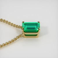3.35 Ct. Emerald Necklace, 18K Yellow Gold 3