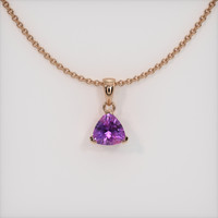 0.52 Ct. Sapphire Pendant, 14K Rose Gold 1