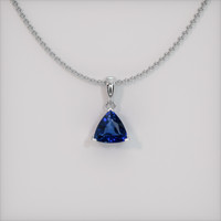 0.96 Ct. Sapphire Pendant, 14K White Gold 1