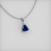 0.87 Ct. Sapphire Pendant, 14K White Gold 2
