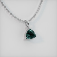 0.87 Ct. Sapphire Pendant, 14K White Gold 2