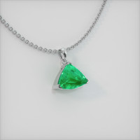 2.32 Ct. Emerald Pendant, 18K White Gold 2