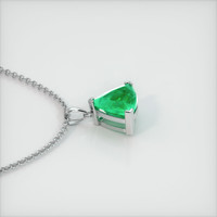 2.32 Ct. Emerald Pendant, 18K White Gold 3