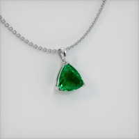 4.29 Ct. Emerald   Pendant, 18K White Gold 2