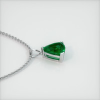 4.29 Ct. Emerald Pendant, 18K White Gold 3