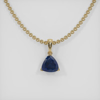 0.85 Ct. Sapphire Pendant, 14K Yellow Gold 1