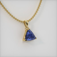 1.31 Ct. Blue Sapphire Pendant, 14K Yellow Gold 2