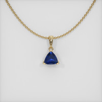 0.72 Ct. Sapphire Pendant, 14K Yellow Gold 1