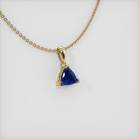 0.72 Ct. Blue Sapphire Pendant, 14K Yellow Gold 2