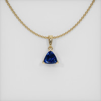 0.87 Ct. Sapphire Pendant, 14K Yellow Gold 1