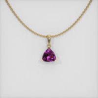 0.73 Ct. Sapphire Pendant, 14K Yellow Gold 1