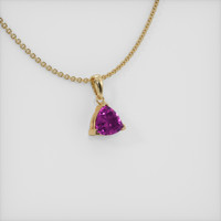 0.73 Ct. Sapphire Pendant, 14K Yellow Gold 2