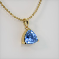 1.01 Ct. Blue Sapphire Pendant, 14K Yellow Gold 2
