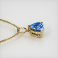 1.01 Ct. Blue Sapphire Pendant, 14K Yellow Gold 3