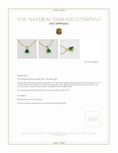 Emerald Pendant 1.42 Ct., 18K Yellow Gold Appraisal
