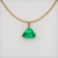 Solitaire Emerald Pendant 1.53 Ct., 18K Yellow Gold Preview