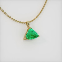 1.53 Ct. Emerald  Pendant - 18K Yellow Gold