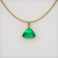 2.32 Ct. Emerald Pendant, 18K Yellow Gold 1