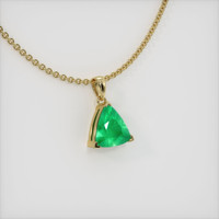1.54 Ct. Emerald  Pendant - 18K Yellow Gold