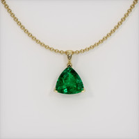 4.29 Ct. Emerald   Pendant, 18K Yellow Gold 1