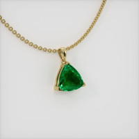 4.29 Ct. Emerald Pendant, 18K Yellow Gold 2