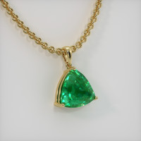 5.66 Ct. Emerald Pendant, 18K Yellow Gold 2