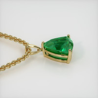 5.66 Ct. Emerald Pendant, 18K Yellow Gold 3