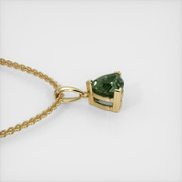 1.33 Ct. Green Sapphire Pendant, 18K Yellow Gold 3