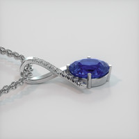 5.07 Ct. Blue Sapphire Pendant, Platinum 950 3