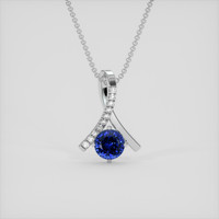 0.82 Ct. Blue Sapphire Pendant, Silver 1