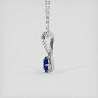 0.82 Ct. Blue Sapphire Pendant, Silver 3