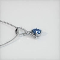 0.49 Ct. Sapphire Pendant, 14K White Gold 3