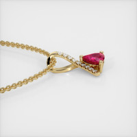 0.56 Ct. Ruby Pendant, 14K Yellow Gold 3