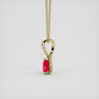 0.72 Ct. Ruby Pendant, 18K Yellow Gold 3