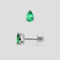 <span>0.66</span> <span class="tooltip-light">Ct.Tw.<span class="tooltiptext">Total Carat Weight</span></span> Emerald Earrings, Platinum 950 2