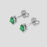 <span>0.66</span> <span class="tooltip-light">Ct.Tw.<span class="tooltiptext">Total Carat Weight</span></span> Emerald Earrings, Platinum 950 3