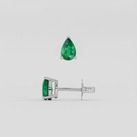 <span>0.73</span>&nbsp;<span class="tooltip-light">Ct.Tw.<span class="tooltiptext">Total Carat Weight</span></span> Emerald Earrings, Platinum 950 2
