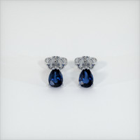 <span>1.10</span>&nbsp;<span class="tooltip-light">Ct.Tw.<span class="tooltiptext">Total Carat Weight</span></span> Sapphire Earrings, Platinum 950 1