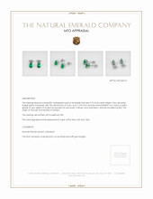 Emerald Earrings 0.70 Ct.Tw.Total Carat Weight Platinum 950 Appraisal
